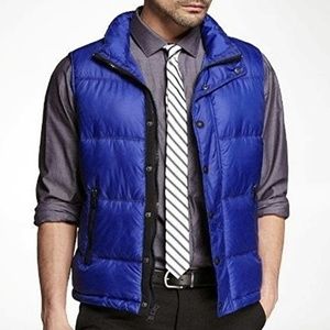 Express Men's Blue Solid Vest Tech